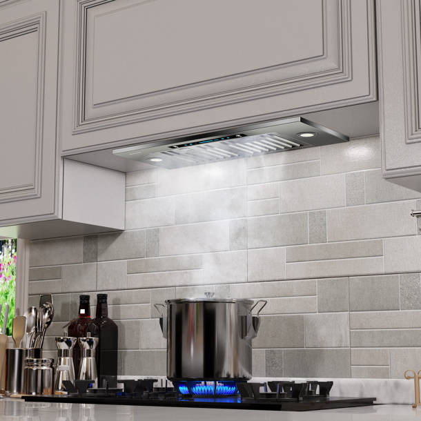 Home Beyond 28" 600 CFM Ducted Insert Range Hood in Stainless Steel & Reviews Wayfair